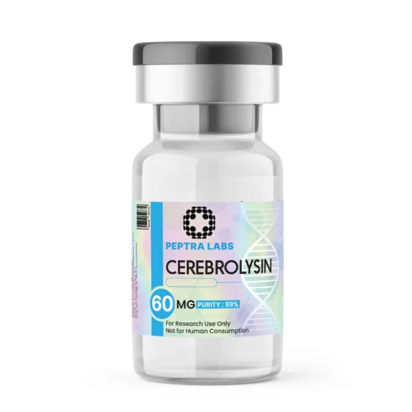 Cerebrolysin 60 mg – flacon de peptide de recherche, pureté 99 % sur l’étiquette, Peptra Labs
