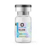Selank 10 mg – flacon de peptide de recherche, pureté 99 % sur l’étiquette, Peptra Labs